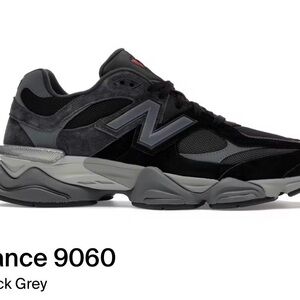 New Balance 9060 Charcoal and Black Sneakers